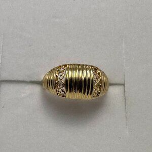10k Yellow Gold Dome/Filigree Ring